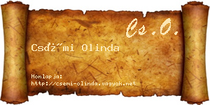 Csémi Olinda névjegykártya